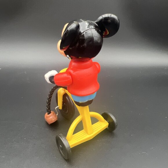 VTG Mickey Mouse on Tricycle that Pedals 1977 Walt Disney Productions Hong Kong - Picture 4 of 15